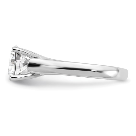 Sterling Silver Rhodium-plated Diamonore Solitare 8mm Solitare Ring