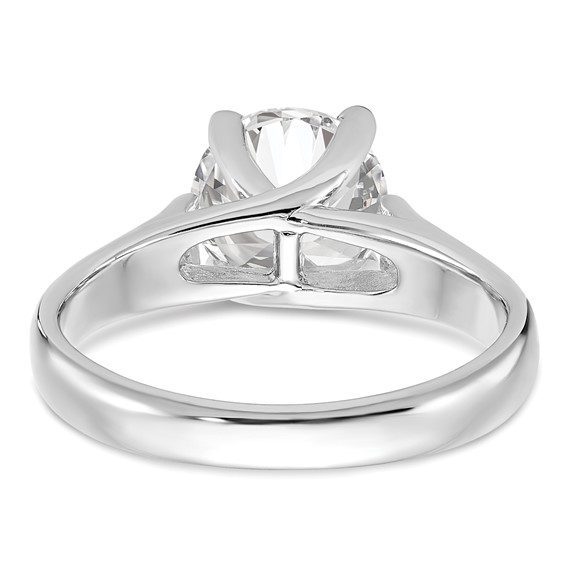Sterling Silver Rhodium-plated Diamonore Solitare 8mm Solitare Ring