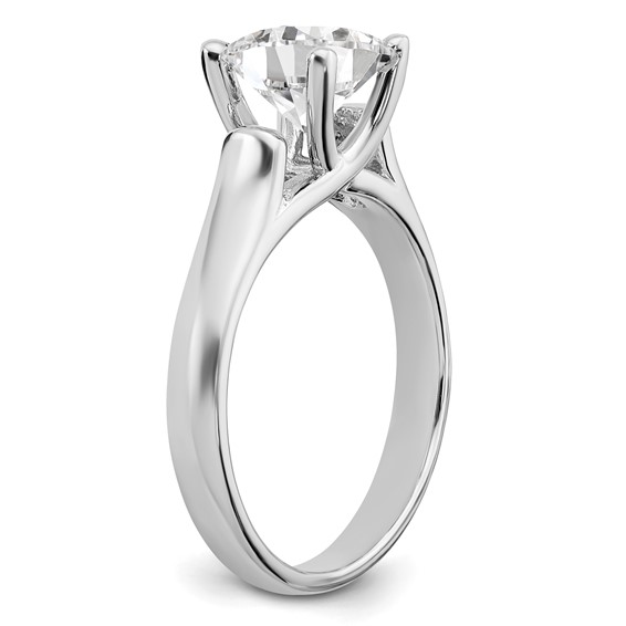 Sterling Silver Rhodium-plated Diamonore Solitare 8mm Solitare Ring