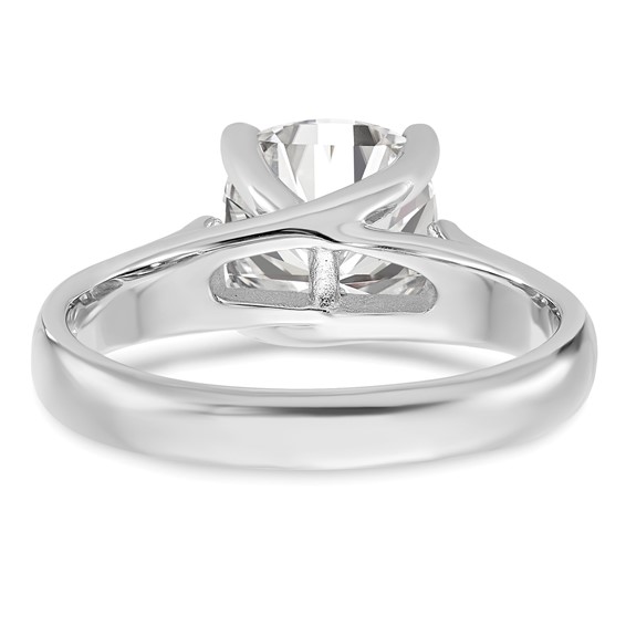 Sterling Silver Rhodium-plated Diamonore 8mm Cushion-cut Ring
