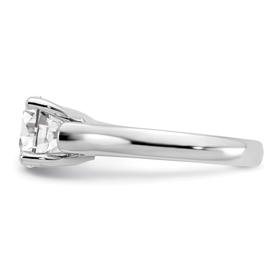 Sterling Silver Rhodium-plated Diamonore 8mm Cushion-cut Ring