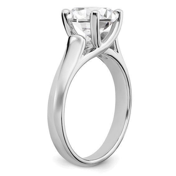 Sterling Silver Rhodium-plated Diamonore 8mm Cushion-cut Ring