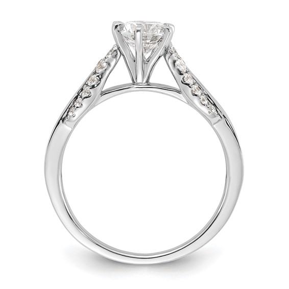 Sterling Silver Rhodium-plated Complete Diamonore Fancy Ring