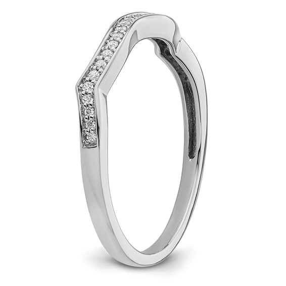 14k White Gold Diamond Polished Halo & Criss Cross Engagement Ring