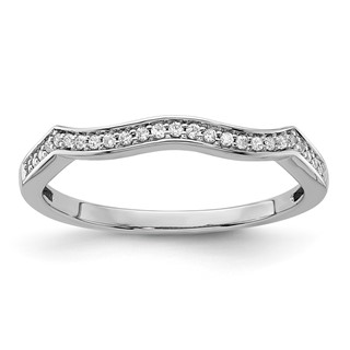 14k White Gold Diamond Polished Halo & Criss Cross Engagement Ring