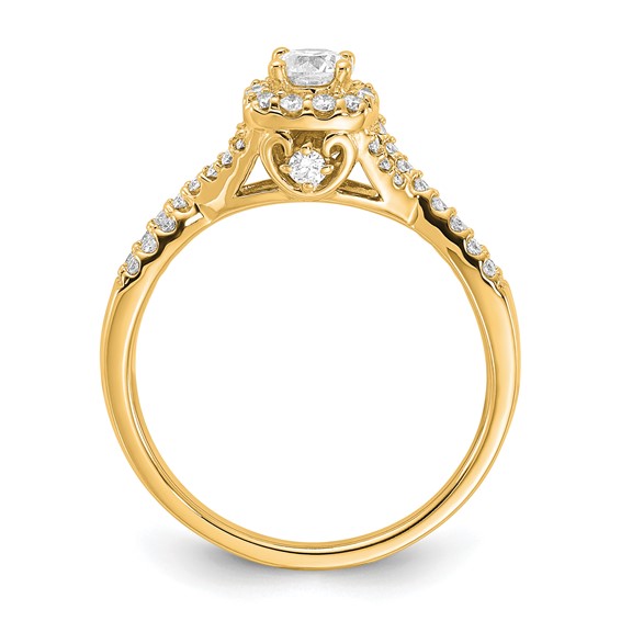 14k Diamond Semi-Mount Halo Twisted Engagement Ring, Promise brand