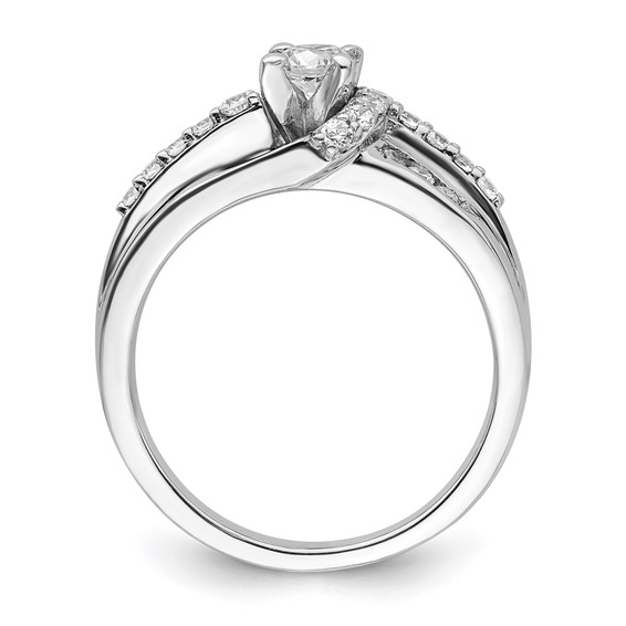 Sterling Silver Polished Fancy CZ Ring
