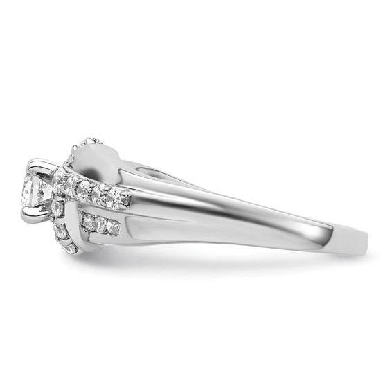 Sterling Silver Polished Fancy CZ Ring