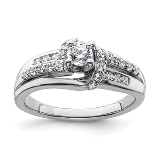 Sterling Silver Polished Fancy CZ Ring