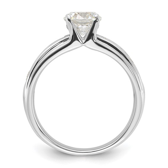 Sterling Silver Rhodium-plated Diamonore Channel Band Ring