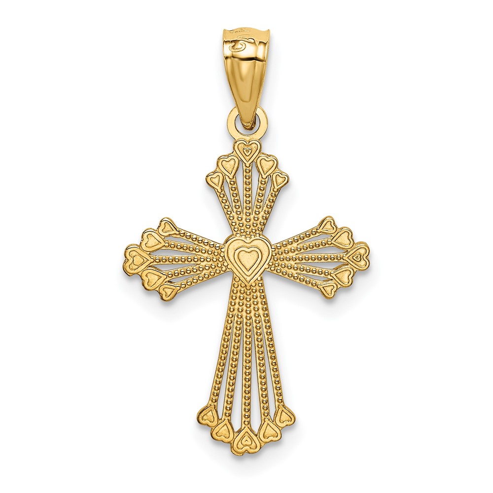 14k Passion Cross Pendant (REL118)