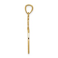14K Scroll Design Cross Pendant view 2