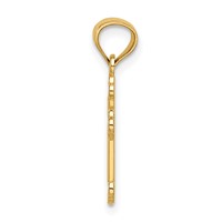 14K Small Budded Cross Charm view 2