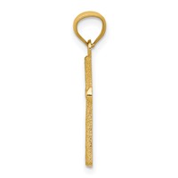 14K Diamond-cut Cross Pendant view 2