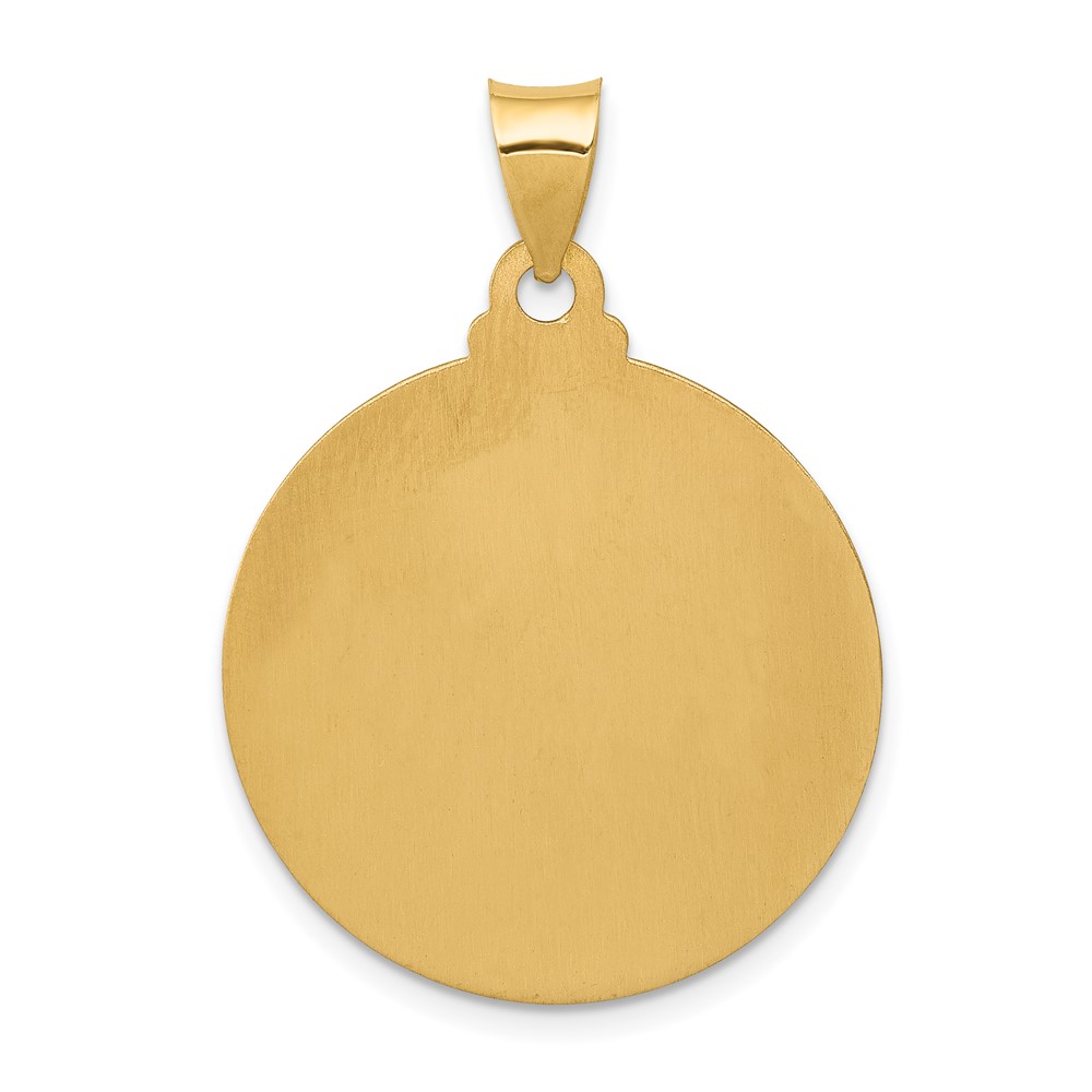 14k Head of Christ Medal Hollow Round Pendant (REL128)