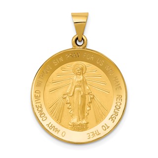 Gold Miraculous Medal Pendants