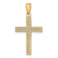 14K Yellow Gold Filigree Cross Pendant view 3