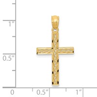 14K Yellow Gold Filigree Cross Pendant view 4