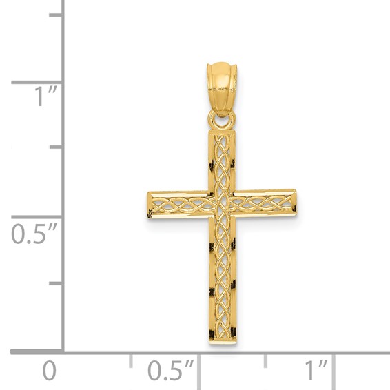 14k Filigree Cross Pendant