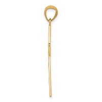 14K Yellow Gold Diamond-cut Filigree Cross Pendant view 2