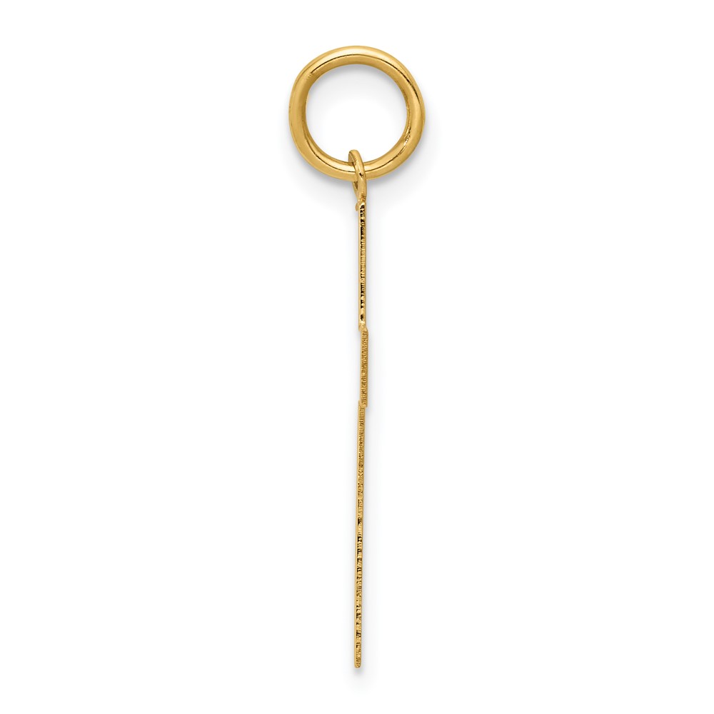 14k Polished Cross Pendant (REL74)