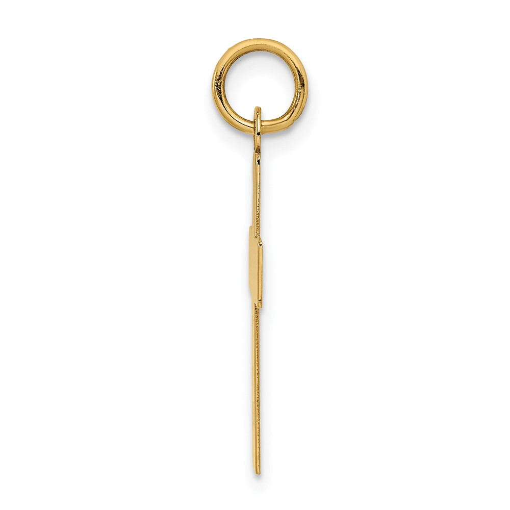 14k Polished Cross Pendant (REL75)
