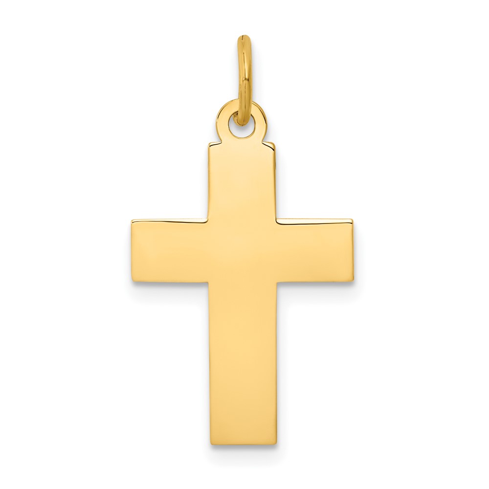 14k Polished Cross Pendant (REL75)