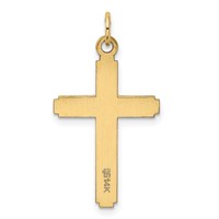 14K Yellow Gold Polished Cross Pendant view 3