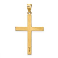 14K Yellow Gold Engravable Cross Charm view 4