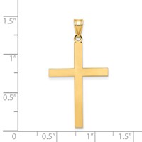 14K Yellow Gold Engravable Cross Charm view 3
