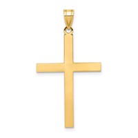 14K Yellow Gold Engravable Cross Charm view 1