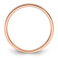 14K Rose Gold 2mm Lightweight Flat Wedding Band - Size 5 view 3