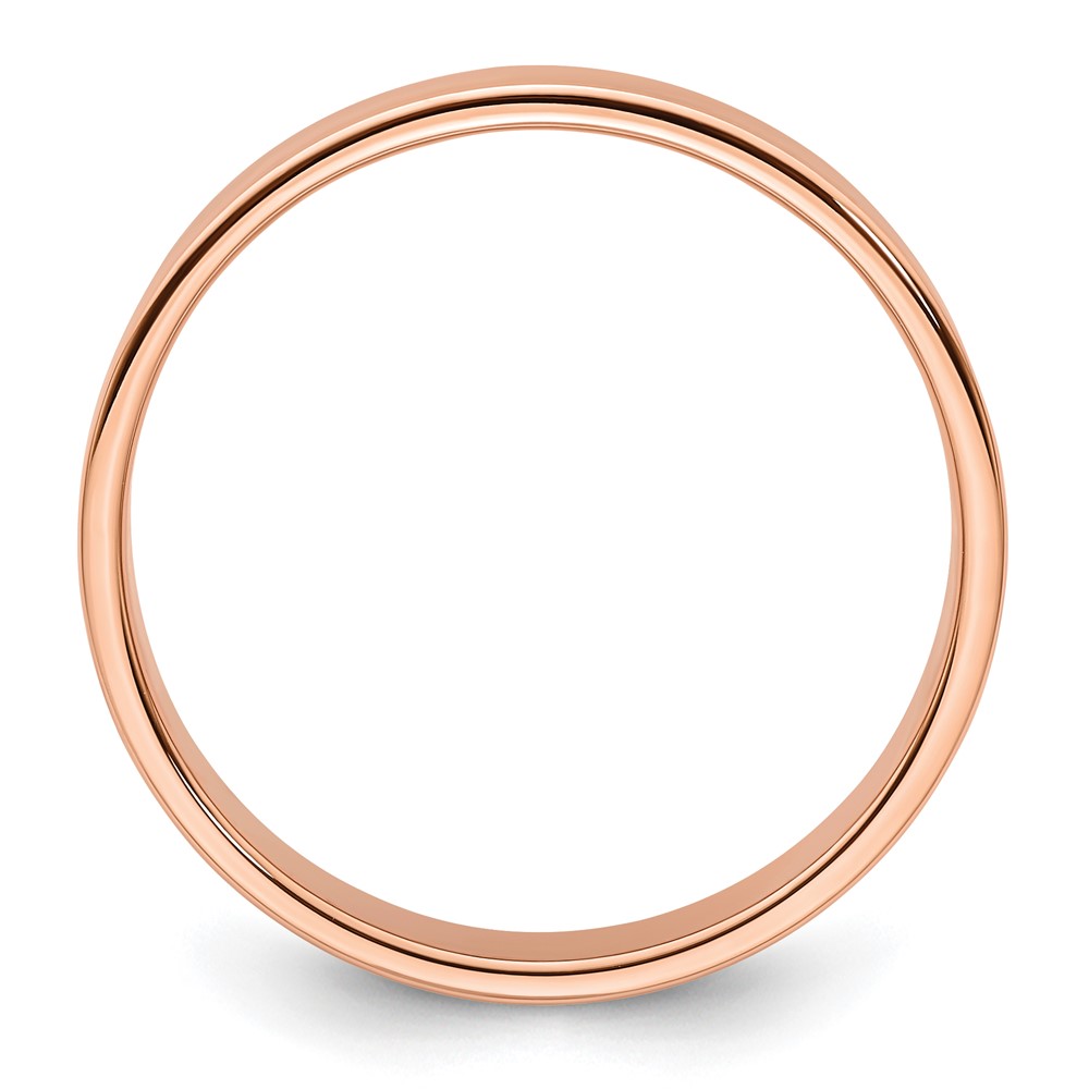 14k Rose Gold 5mm Lightweight Flat Wedding Band Size 9.5 (RFLL050-9.5)