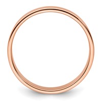 14K Rose Gold 5mm Lightweight Flat Wedding Band view 3