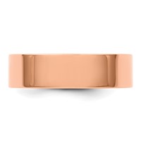 14K Rose Gold 6mm Lightweight Flat Wedding Band view 4