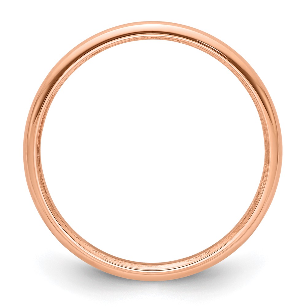 14k Rose Gold 2mm Half Round Wedding Band Size 9 (RHR020-9)