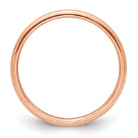 14K Rose Gold 2mm Half-Round Wedding Band view 3