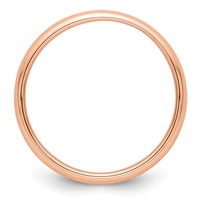 14K Rose Gold 3mm Half-Round Wedding Band view 3