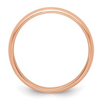 14K Rose Gold 4mm Half-Round Wedding Band view 3