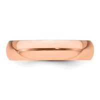 14K Rose Gold 5mm Half-Round Wedding Band - Size 7 view 4