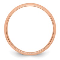 14K Rose Gold 6mm Half-Round Wedding Band view 3