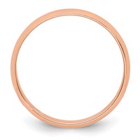 14K Rose Gold 4mm Lightweight Half Round Wedding Band view 3