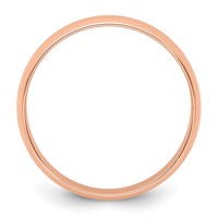 14K Rose Gold 5mm Lightweight Half Round Wedding Band view 3