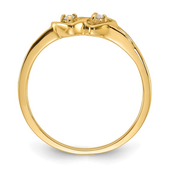 10k YG Diamond Heart Ring