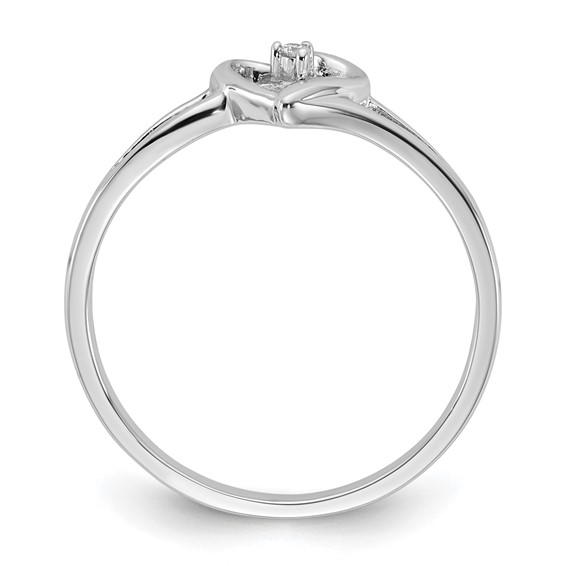 10k White Gold Ring 1-.01 RD DIA. - Mel:F53