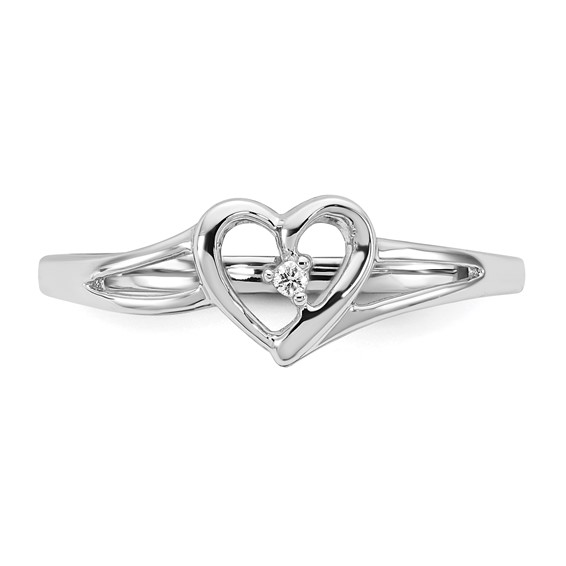 10k White Gold Ring 1-.01 RD DIA. - Mel:F53