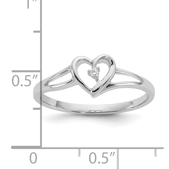 10k White Gold Ring 1-.01 RD DIA. - Mel:F53