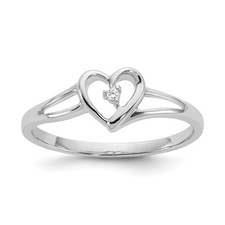 10k White Gold Ring 1-.01 RD DIA. - Mel:F53