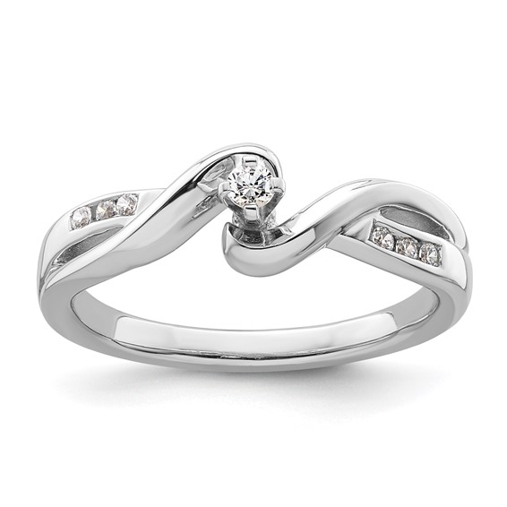 Sterling Silver Polished CZ Ring
