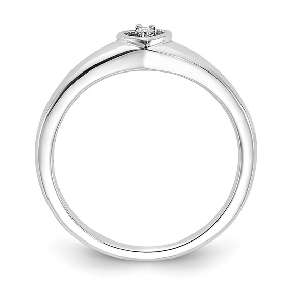 Sterling Silver Diamond Ring